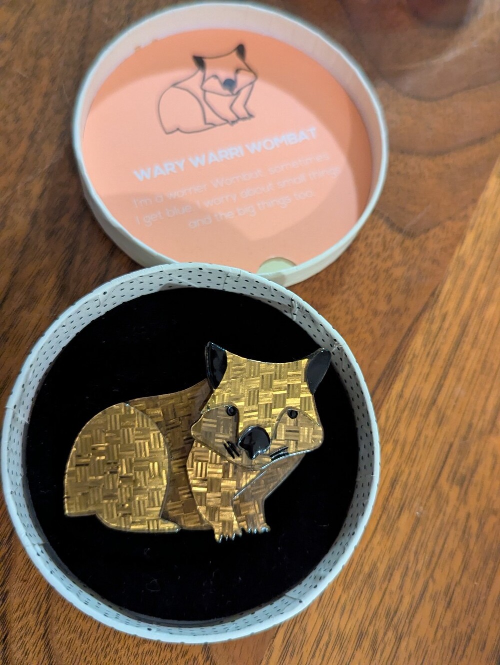 Erstwilder Wary Warri Wombat Brooch